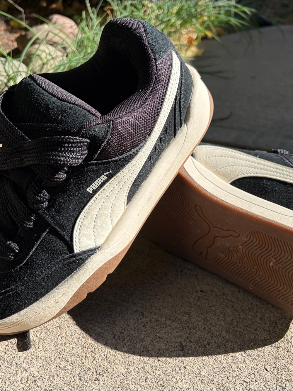 Puma Men’s Black & Cream Low-Top Sneakers
